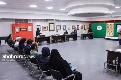 گزارش تصویری | رویداد هم‌نویسی «حصن حصین» با حضور استادان خوشنویسی مشهد در نگارخانه رضوان