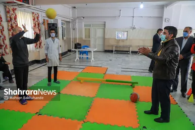 بازدید جواد فروغی مدال آور المپیک ۲۰۲۰ توکیو از آسایشگاه شهید بهشتی مشهد‎‎