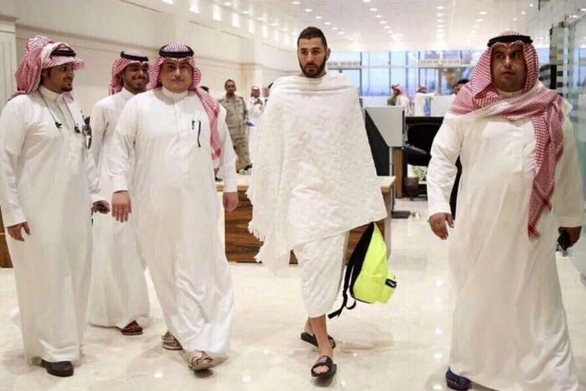 ویدئو | تصاویر جالب از حضور کریم بنزما در مسجد الحرام