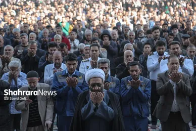 گزارش تصویری | اقامه نماز طلب باران در حرم مطهر رضوی