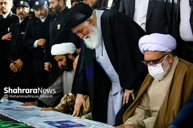 مراسم وداع با شهدای حادثه تروریستی شاهچراغ در حرم مطهر رضوی