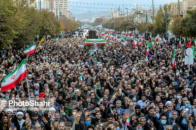 تشییع پیکر شهید مدافع امنیت «حسن براتی» در مشهد