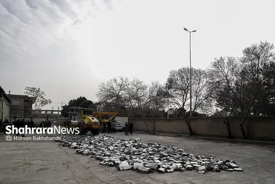 گزارش تصویری | مراسم امحای بیش از ۱۸۰۰ ماینر‌ غیرمجاز کشف‌شده در مشهد
