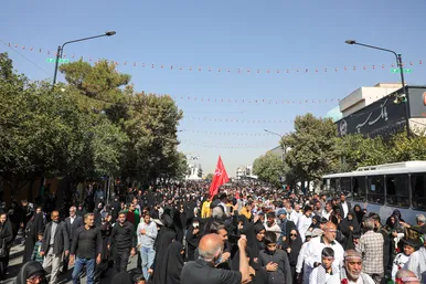 مراسم استقبال کاروان پیاده انصار الحسین (ع)