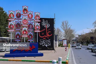 گزارش تصویری | المان‌های نوروزی در خیابان‌های مشهد ۱۴۰۵