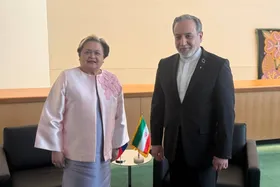 رایزنی وزیران خارجه ایران و فیلیپین در سازمان ملل + فیلم