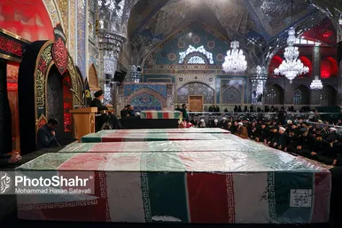 تشییع پیکر مطهر ۱۰ شهید گمنام در مشهد