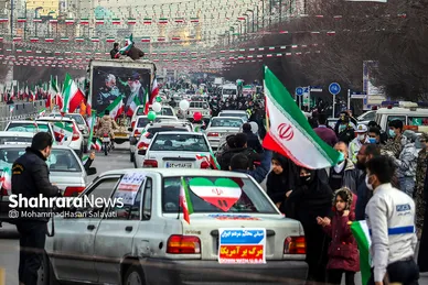 راهپیمایی خودرویی ۲۲ بهمن در مشهد - ۲