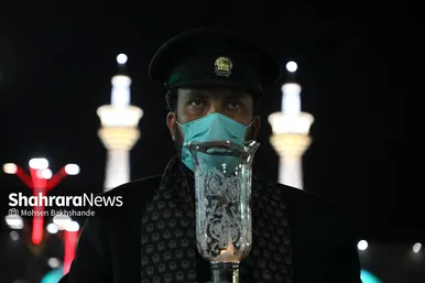 مراسم خطبه خوانی شب عاشورا در حرم مطهر رضوی‎‎‎‎