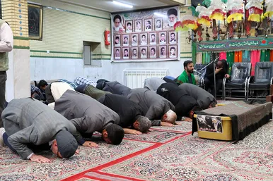 مراسم تشییع حاج فضل‌الله برهانی در حرم مطهر رضوی