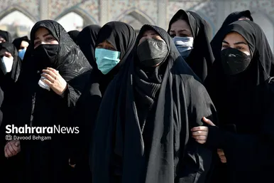 مراسم تشییع و تدفین پیکر «سعید تشکری» در حرم مطهر رضوی