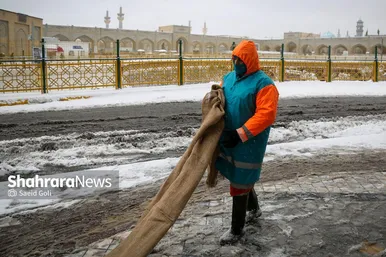 گزارش تصویری | بارش برف در مشهد