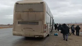 حریق اتوبوس در جاده میامی-شاهرود مهار شد (۵ اسفندماه ۱۴۰۱)