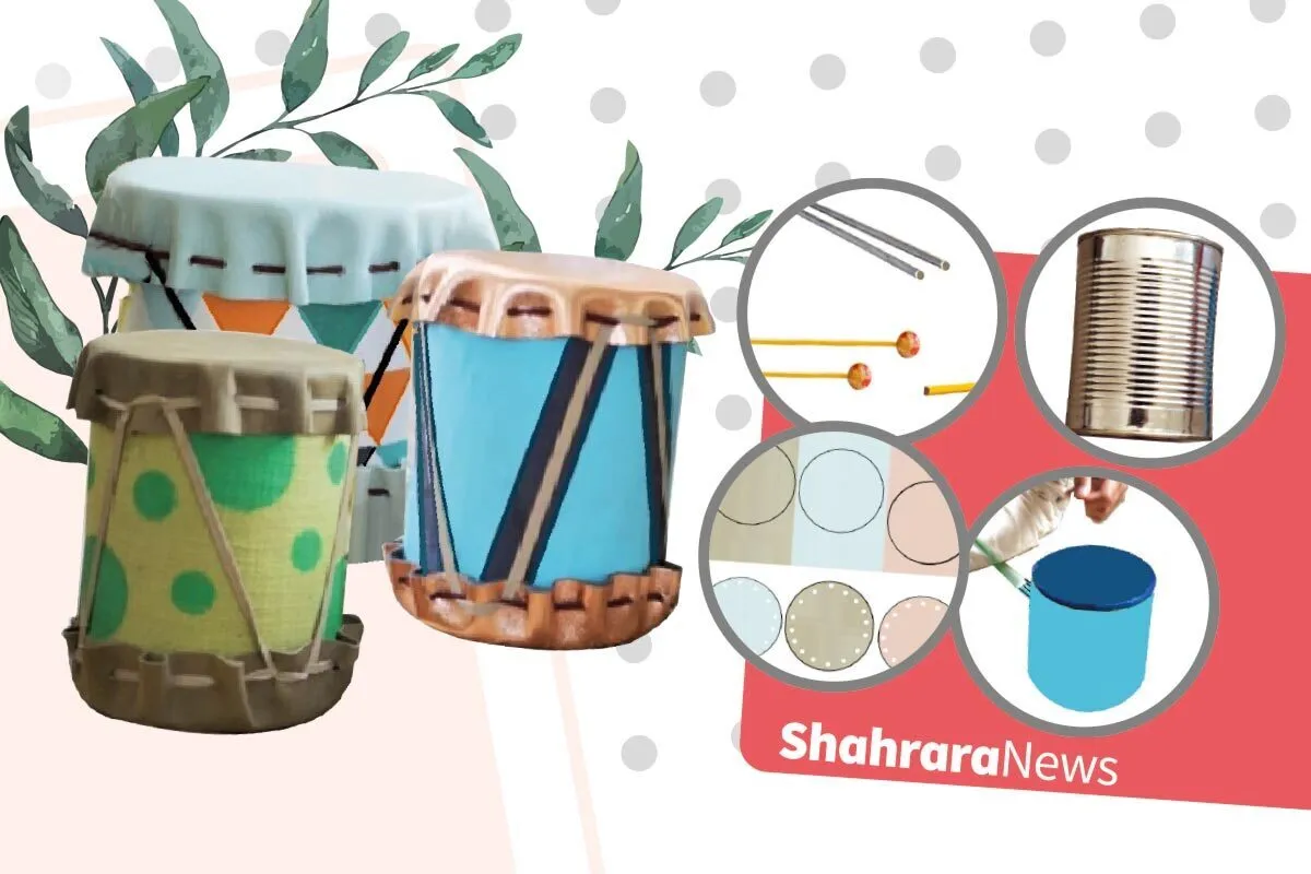 آموزش کاردستی | طبل یا طبلک بازیافتی