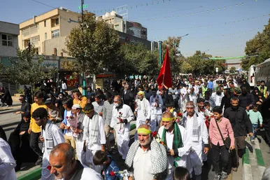 مراسم استقبال کاروان پیاده انصار الحسین (ع)