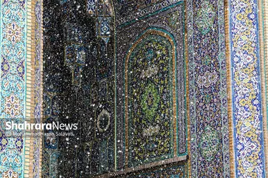 بارش برف در حرم مطهر رضوی