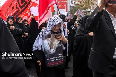 راهپیمایی انزجار مردم مشهد از جنایات رژیم صهیونیستی در لبنان و فلسطین