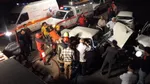 ۱۲ مجروح در تصادف ۳ خودرو سواری در جاده قدیم مشهد به نیشابور + تصاویر
