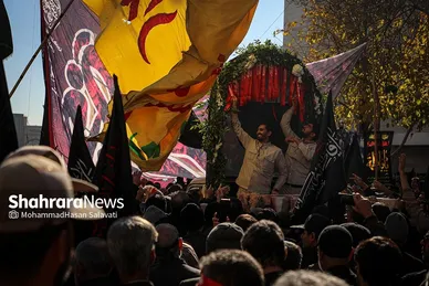 اجتماع عزاداران فاطمی و تشییع پیکر ۱۲ شهید گمنام دفاع مقدس و ۲ شهید حادثه تروریستی راسک در مشهد