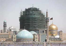مرمت کاشی&zwnj;های گنبد مسجد گوهرشاد آغاز شد