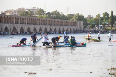 گزارش تصویری | جشنواره پدل‌برد سواری - زاینده‌رود