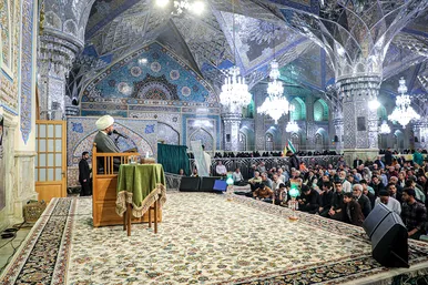 اجتماع مردمی «وعده صادق» در حرم مطهر رضوی