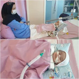 &rlm;مراقبت عاشقانه پرستار مشهدی از نوزاد دو &zwnj;ماهه + عکس