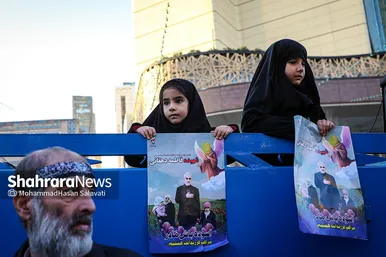 تشییع پیکر بانوی شهیده فاطمه دهقان از شهدای حادثه تروریستی کرمان