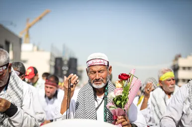 مراسم استقبال کاروان پیاده انصار الحسین (ع)