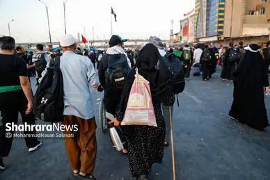 گزارش تصویری | آغاز حرکت زائران پیاده از نجف به کربلا