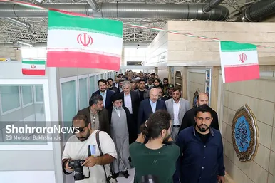 افتتاح فرودگاه گناباد با حضور رئیس مجلس و وزیر راه