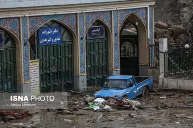 سیل در امام زاده داوود
