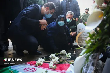 غبار روبی مزار شهدای هواپیمای اوکراینی
