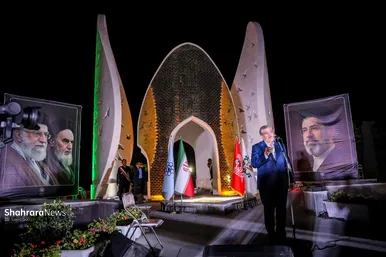 گزارش تصویری | آیین رونمایی از یادمان شهدای گمنام بوستان ملت