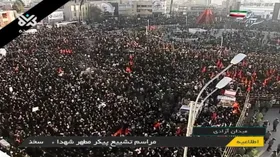 لحظه ورود پیکر سردار شهید حاج قاسم سلیمانی به زادگاهش کرمان + ویدئو