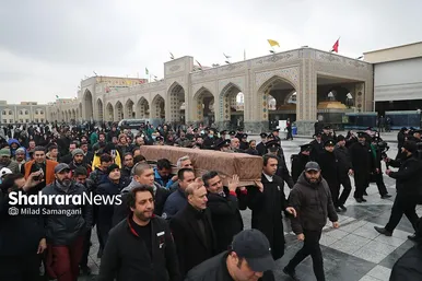تشییع پیکر شهرام عبدلی در حرم مطهر رضوی