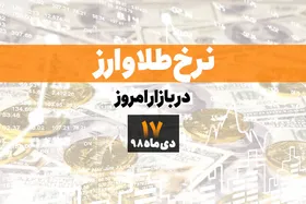 قیمت طلا، قیمت سکه، قیمت دلار و ارز امروز در مشهد ۹۸/۱۰/۱۷