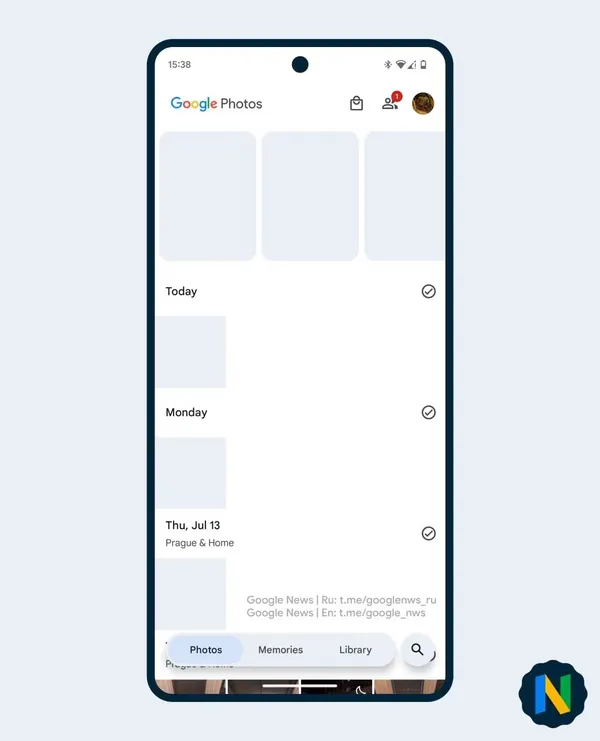 گوگل درحا‌ل‌آزمایش یک رابط کاربری جدید و شیک برای برنامه Google Photos است + عکس