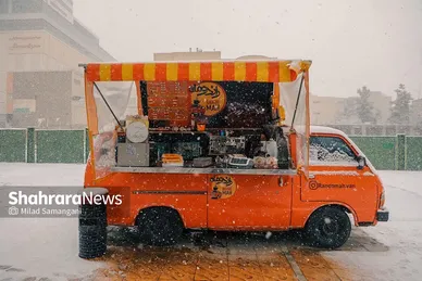 بارش برف در مشهد