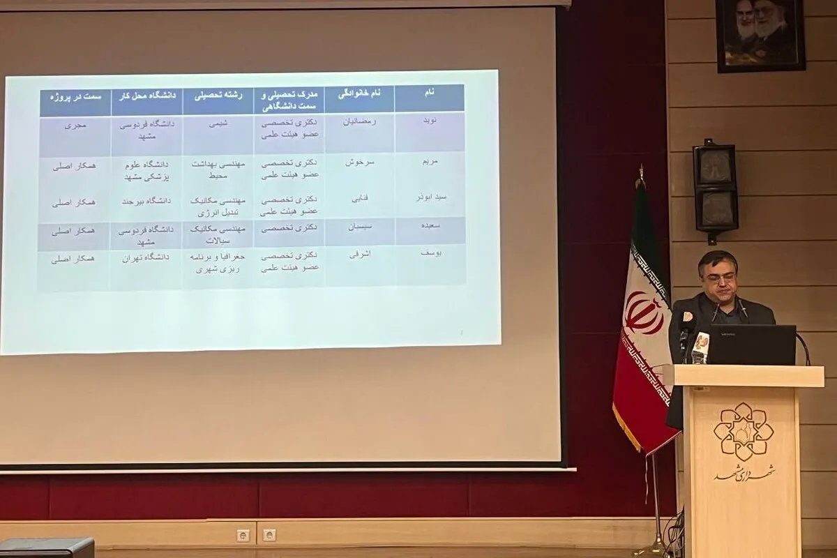 عضو هیئت‌علمی دانشگاه فردوسی مشهد: ۶۰ درصد پروژه سیاهه انتشار آلاینده‌های هوای شهر مشهد، تا پایان ۱۴۰۳ تکمیل می‌شود