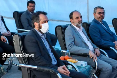 مراسم پایان حفاری مسیر شرقی خط ۳ قطار شهری مشهد