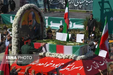 تشییع باشکوه پیکر سردار شهید زاهدی در اصفهان