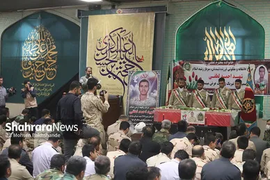 مراسم تشییع پیکر مطهر سرباز شهید «احمد لطفی» در مشهد