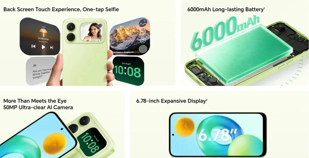 آنر X5ds با نمایشگر دوم پشتی و باتری ۶۰۰۰ میلیآمپرساعتی معرفی شد آنر X5ds با نمایشگر دوم پشتی و باتری ۶۰۰۰ میلیآمپرساعتی معرفی شد