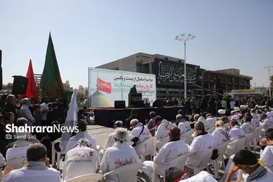 مراسم استقبال کاروان پیاده انصار الحسین (ع)