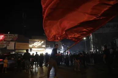 عزاداری شب هفتم محرم در محله گلشهر مشهد