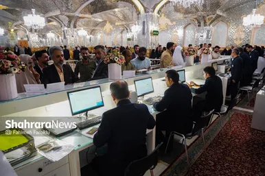 گزارش تصویری | عقد بالا سر حضرت ؛ لحظه شیرین وصال
