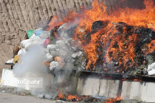امحاء ۱۶ تن انواع مخدر صنعتی در مشهد + ویدئو