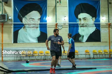 تمرین تیم ملی کشتی آزاد در مشهد