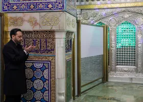 عکس&zwnj;هایی از شهید مالک رحمتی در حرم امام&zwnj;رضا(ع)